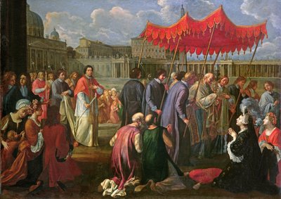 Pope Clement XI in a Procession in St. Peter